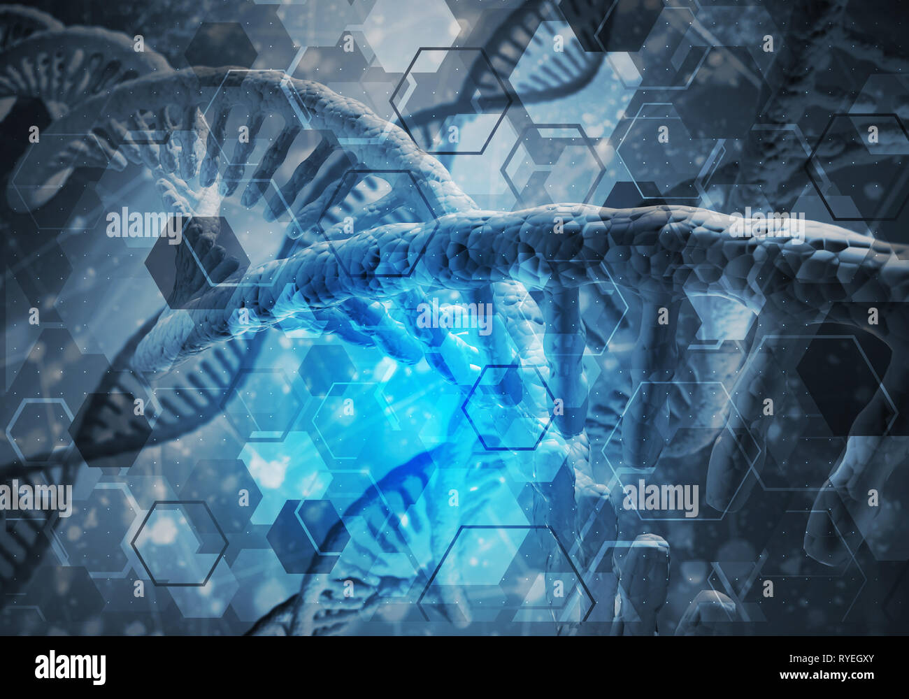 DNA molecules background Stock Photo - Alamy