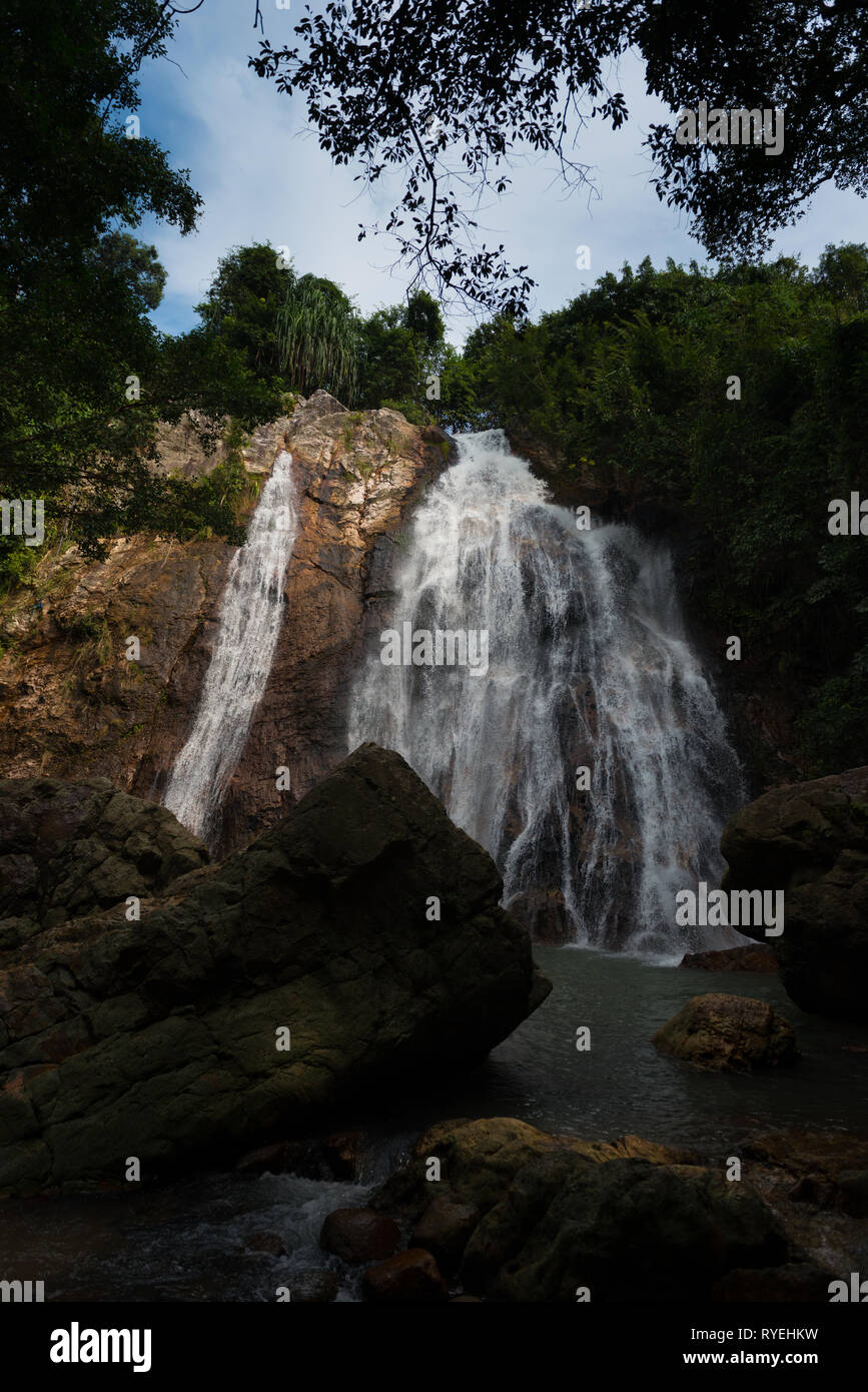 Namuang waterfall in Koh Samui island, Thailand Stock Photo