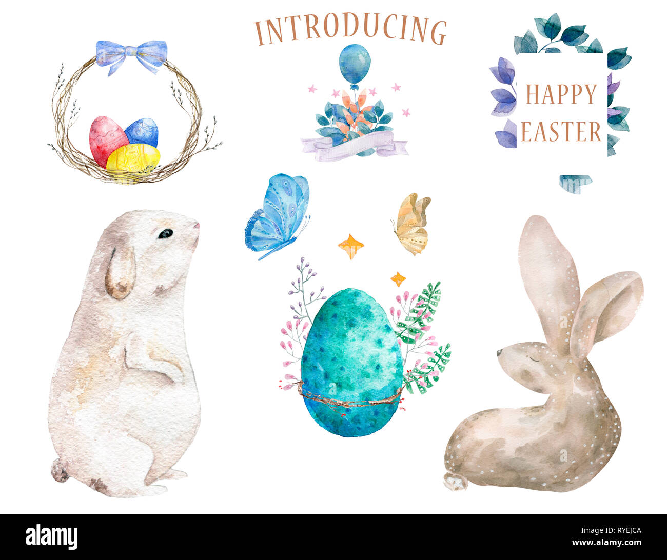 Custom Made T Shirt Happy Easter Basket Bunny Rabbit Chicks Butterfly Eggs