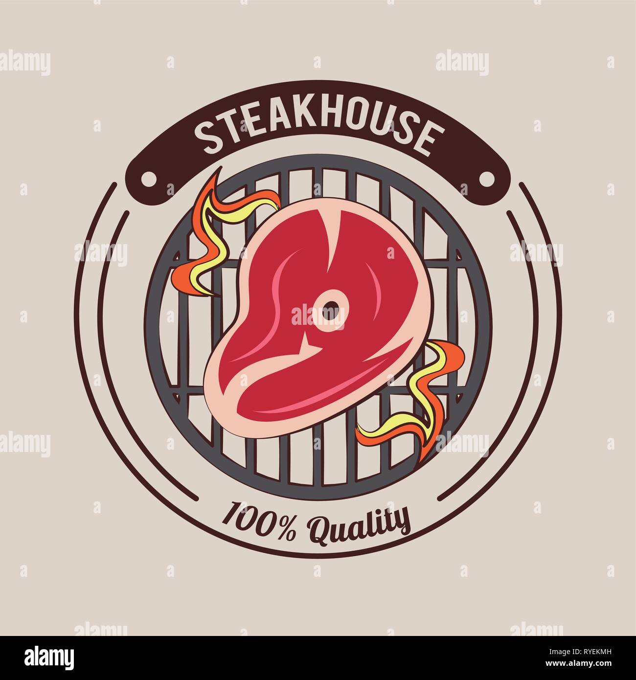 Steakhouse bbq poster Stock Vector Image & Art - Alamy