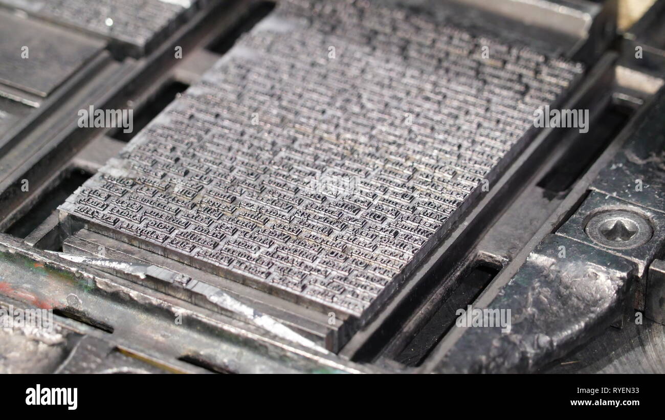 The Metal Platforms To Be Printed In The Old Factory Of Printing 