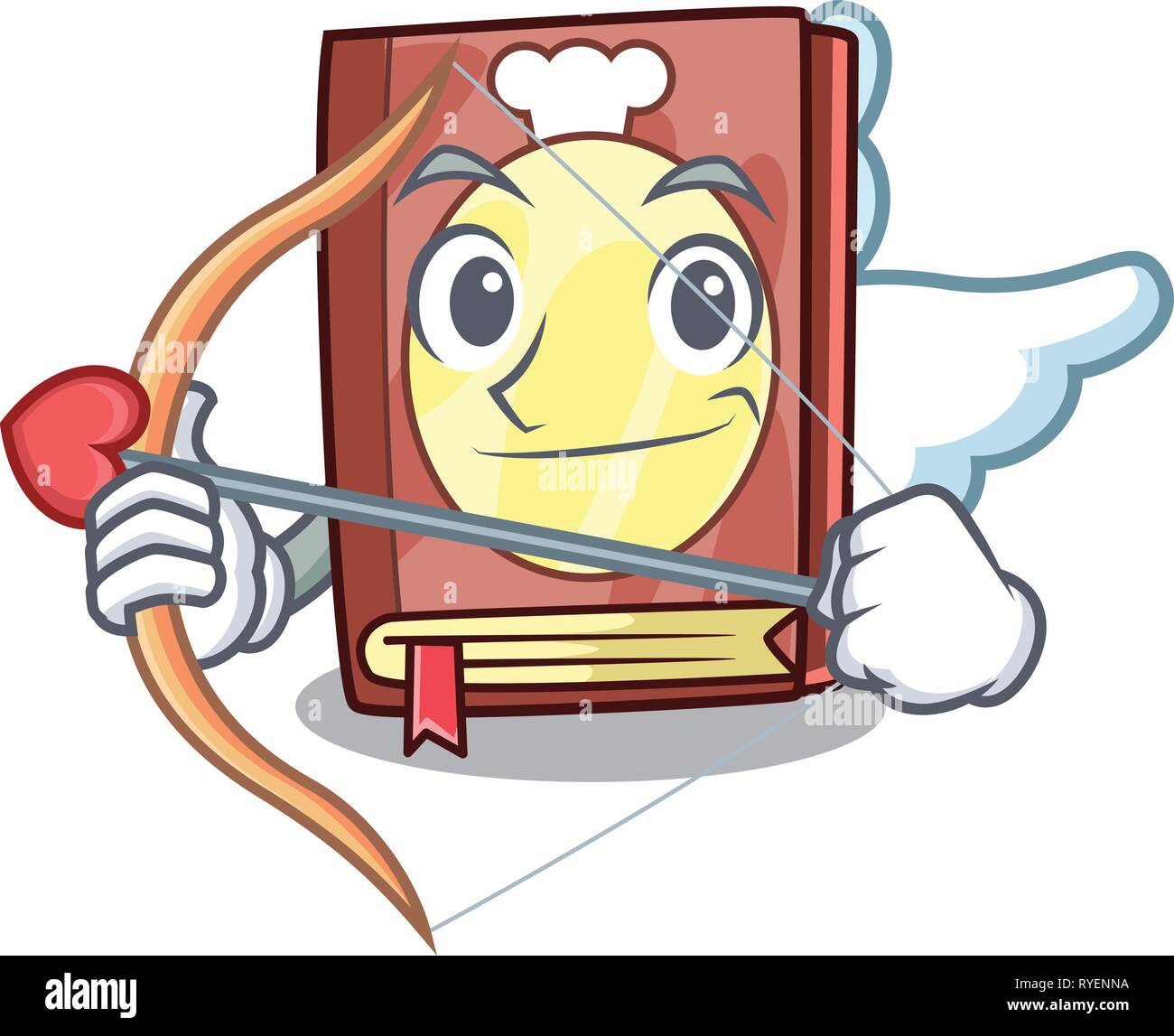 Cupid recipe book above wooden character table Stock Vector Image & Art ...