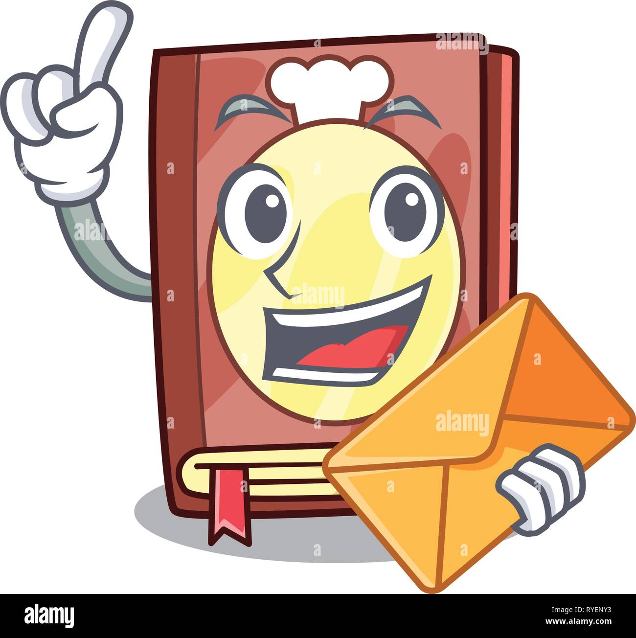 With envelope recipe book isolated in the cartoon Stock Vector Image ...