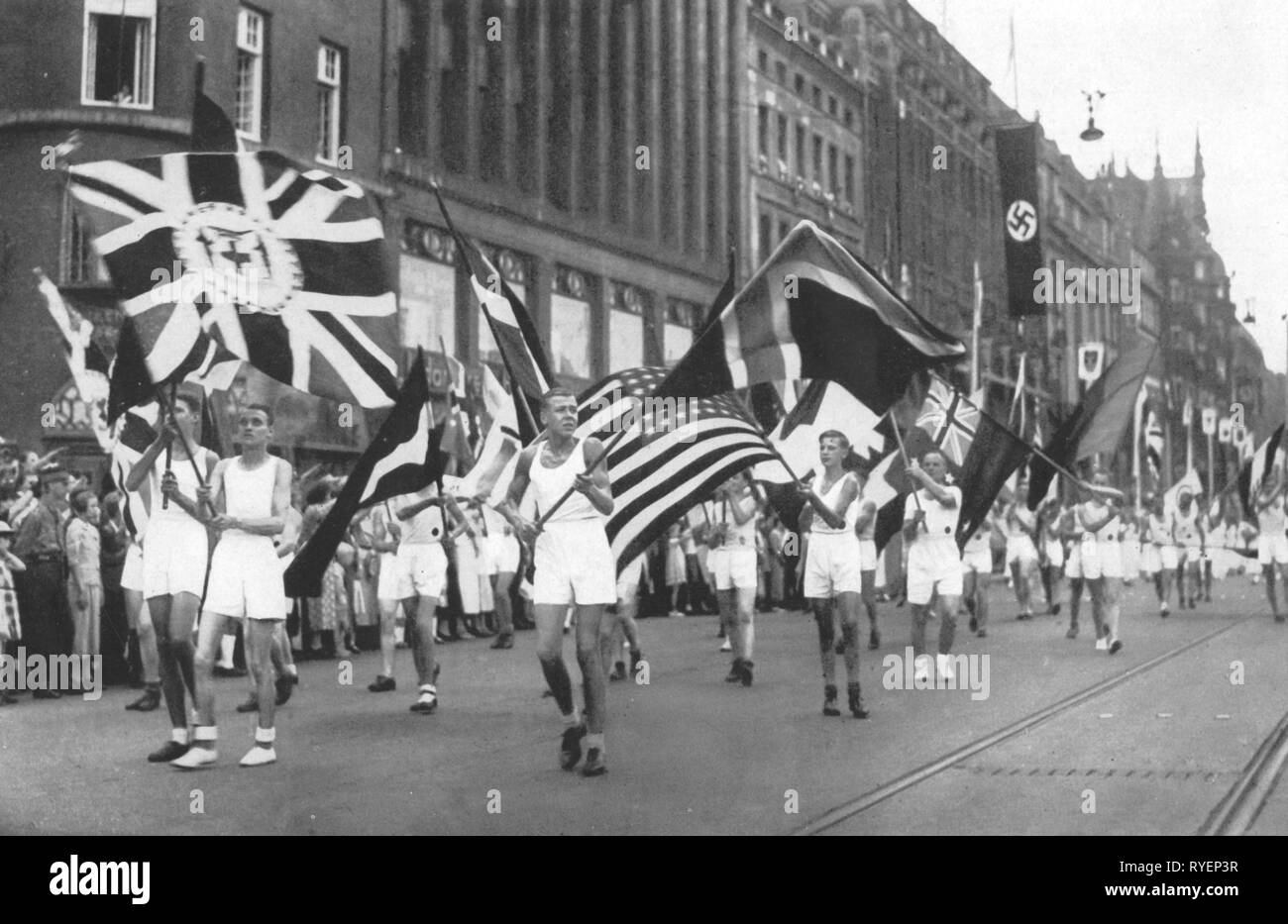 Nazism / National Socialism, organisations, 'Kraft durch Freude' ('Strength through Joy', KdF), Reich congress, Hamburg, 15.6.1937, Additional-Rights-Clearance-Info-Not-Available Stock Photo