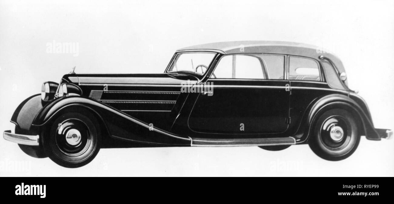 transport / transportation, car, vehicle variants, Audi Front type UW, 1933 - 1934, view from left, illustration, 1930s, Additional-Rights-Clearance-Info-Not-Available Stock Photo
