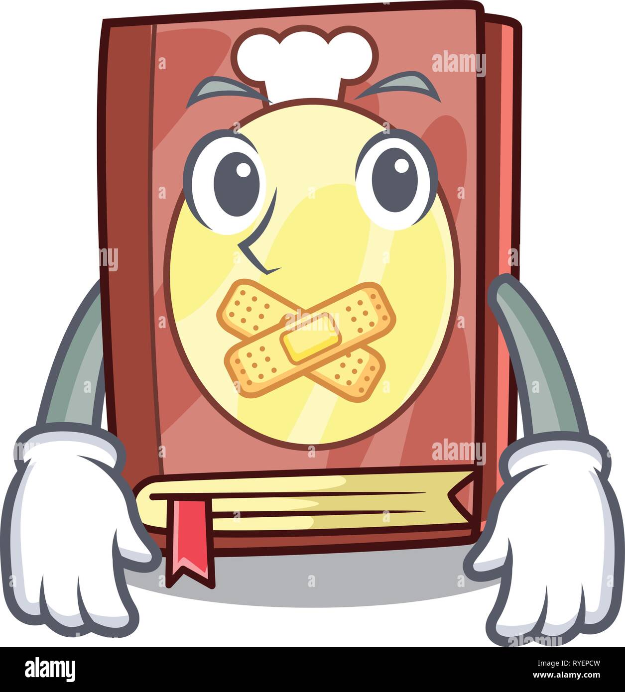 Silent recipe book on the mascot shelf Stock Vector Image & Art Alamy