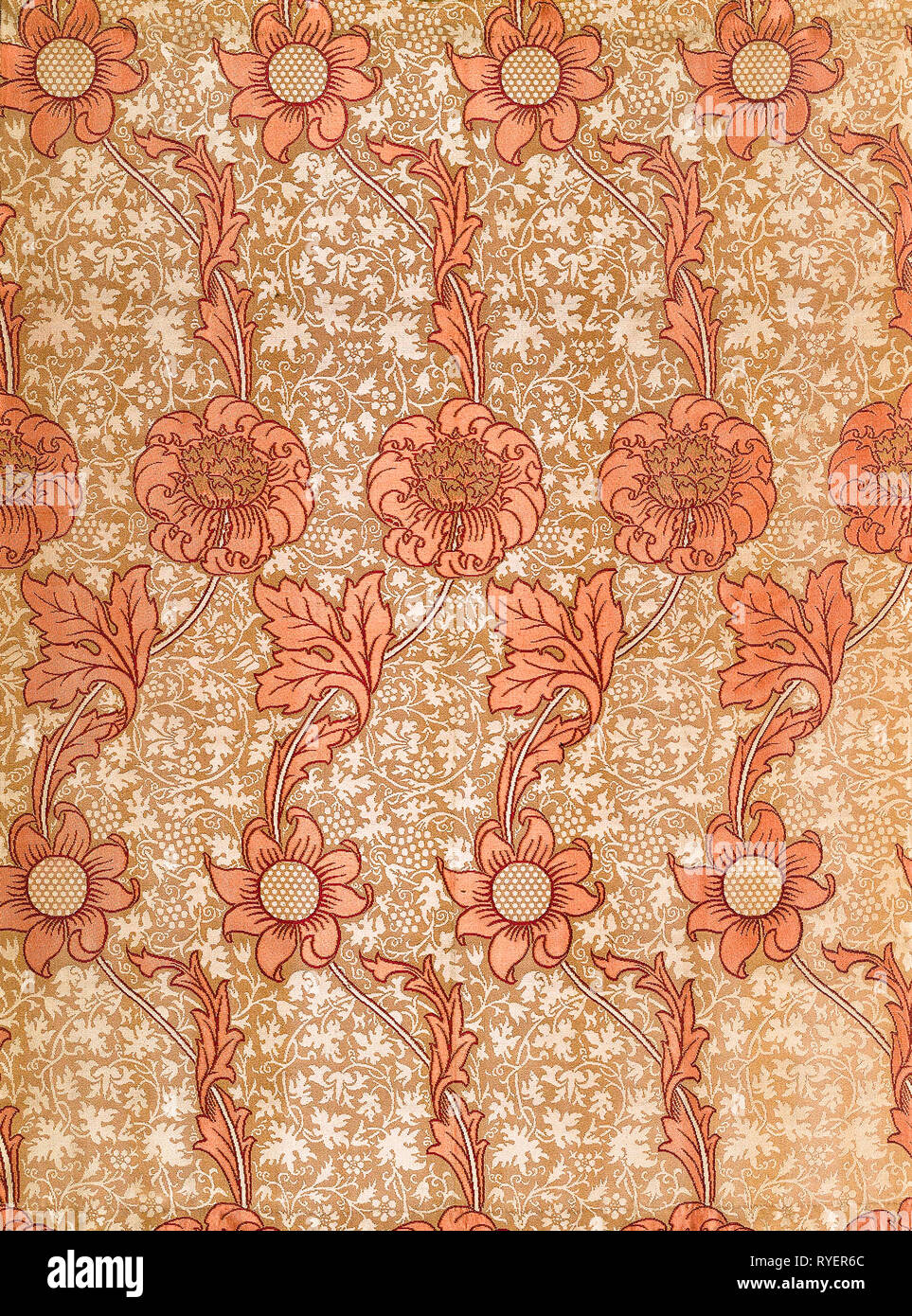 William Morris pattern, Kennet, fabric design, 1887 Stock Photo