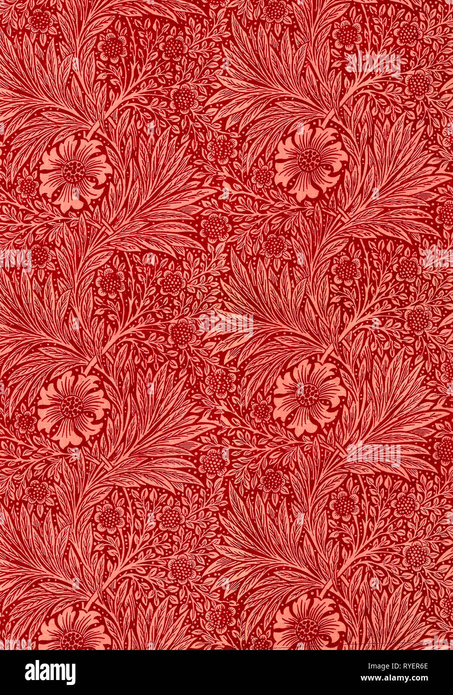 William Morris pattern, Marigold (panel), fabric design, 1917-1925, Arts and Crafts Movement Stock Photo