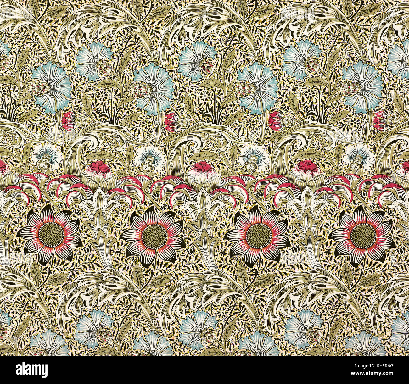 William Morris pattern, Corncockle, fabric design, 1917-1925 Stock Photo