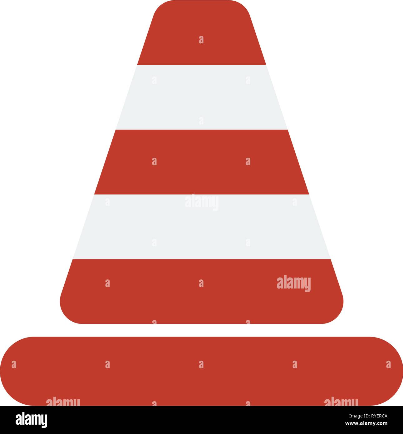 Icon of Traffic cone. Flat design. Vector illustration Stock Vector ...