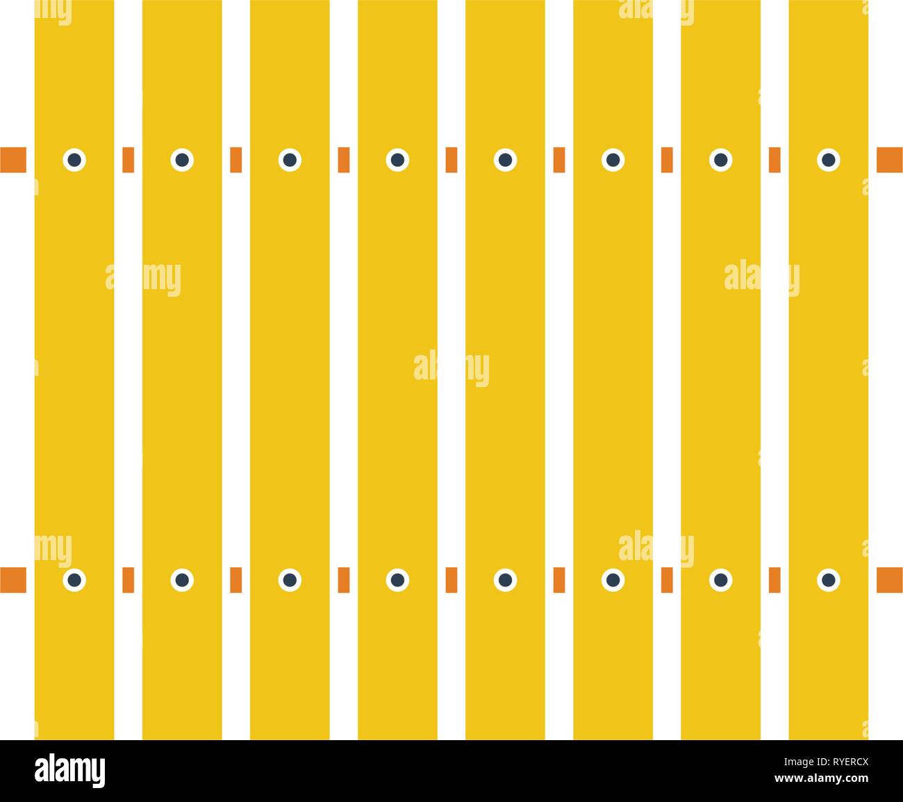 Icon of Construction fence . Flat design. Vector illustration Stock ...
