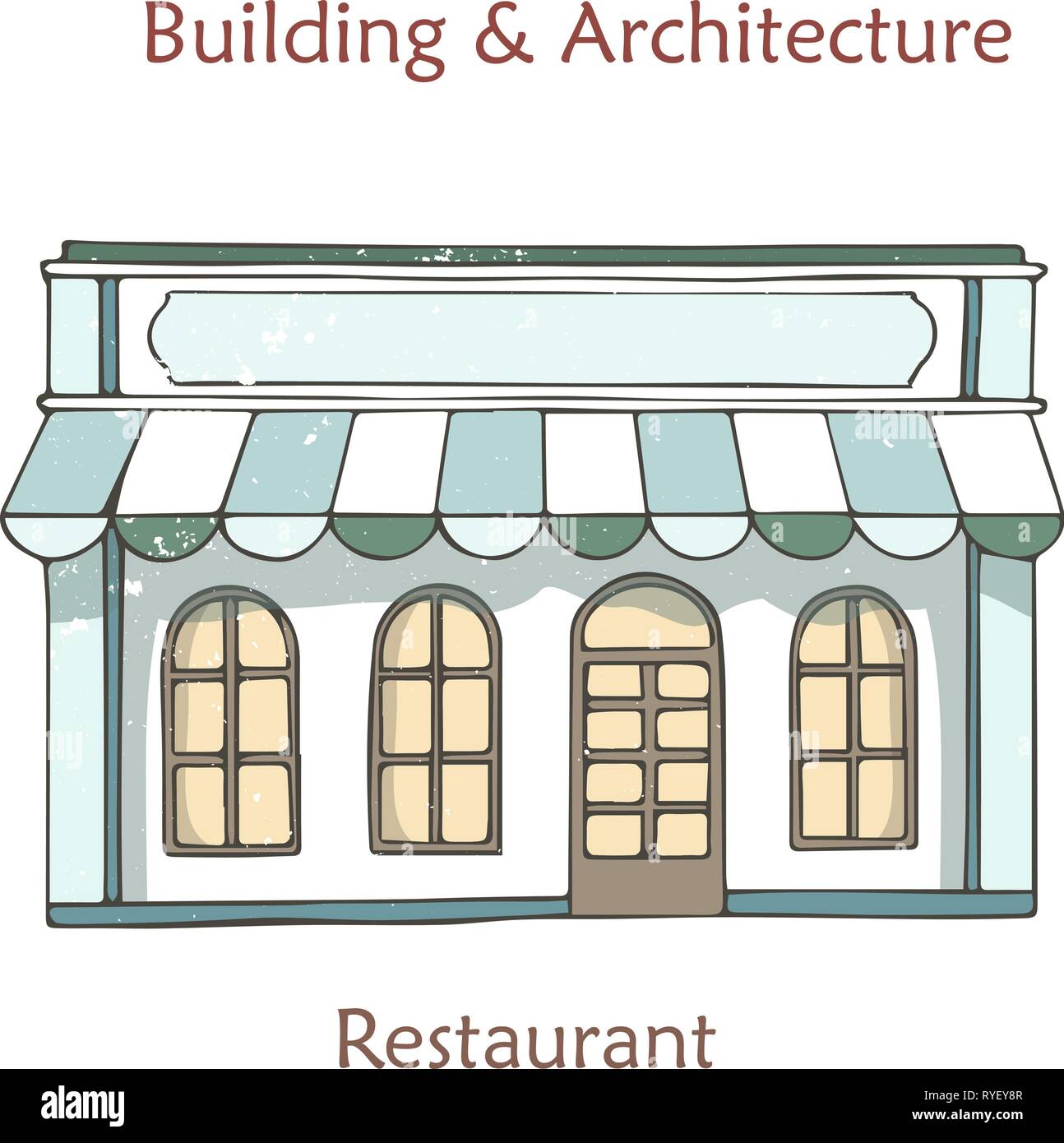 photo Coffee House Pictures Cartoon https www alamy com cafe shop storefront vector coffee house vintage store front facade retail building with window retro street exterior architecture cartoon illu image240659239 html