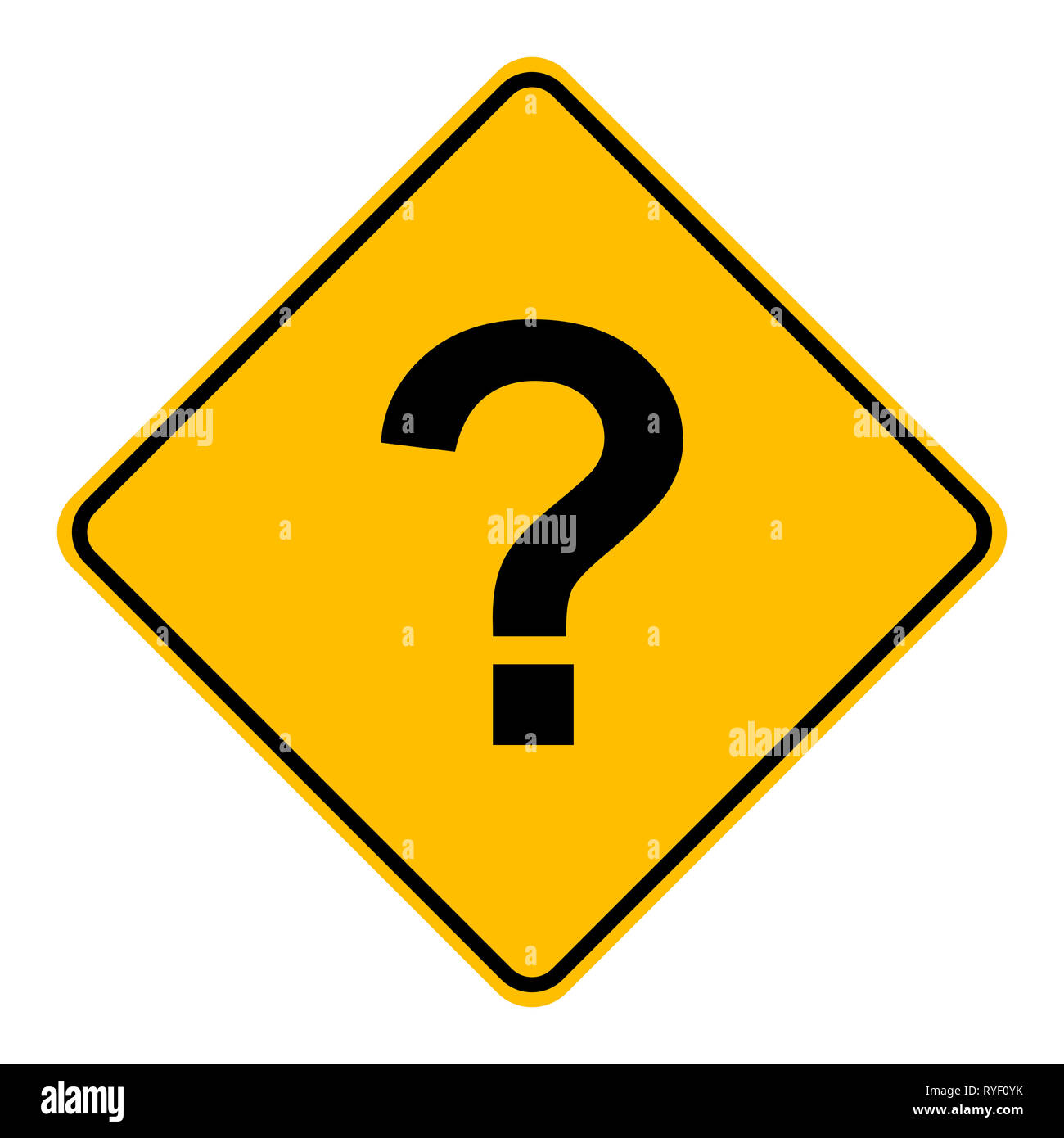 Question mark and road sign Stock Photo Alamy