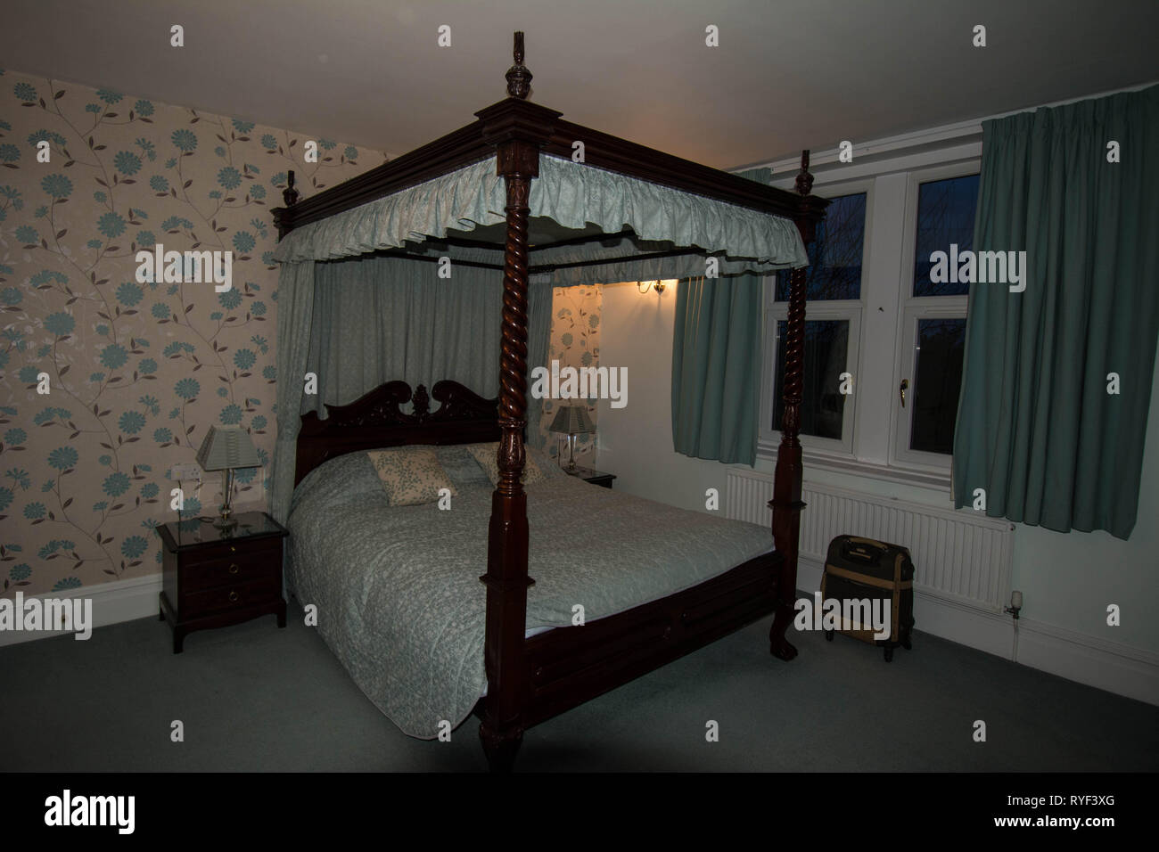 Victorian Four poster bed at Buxton England old style Victorian sleeping sleep haunted room