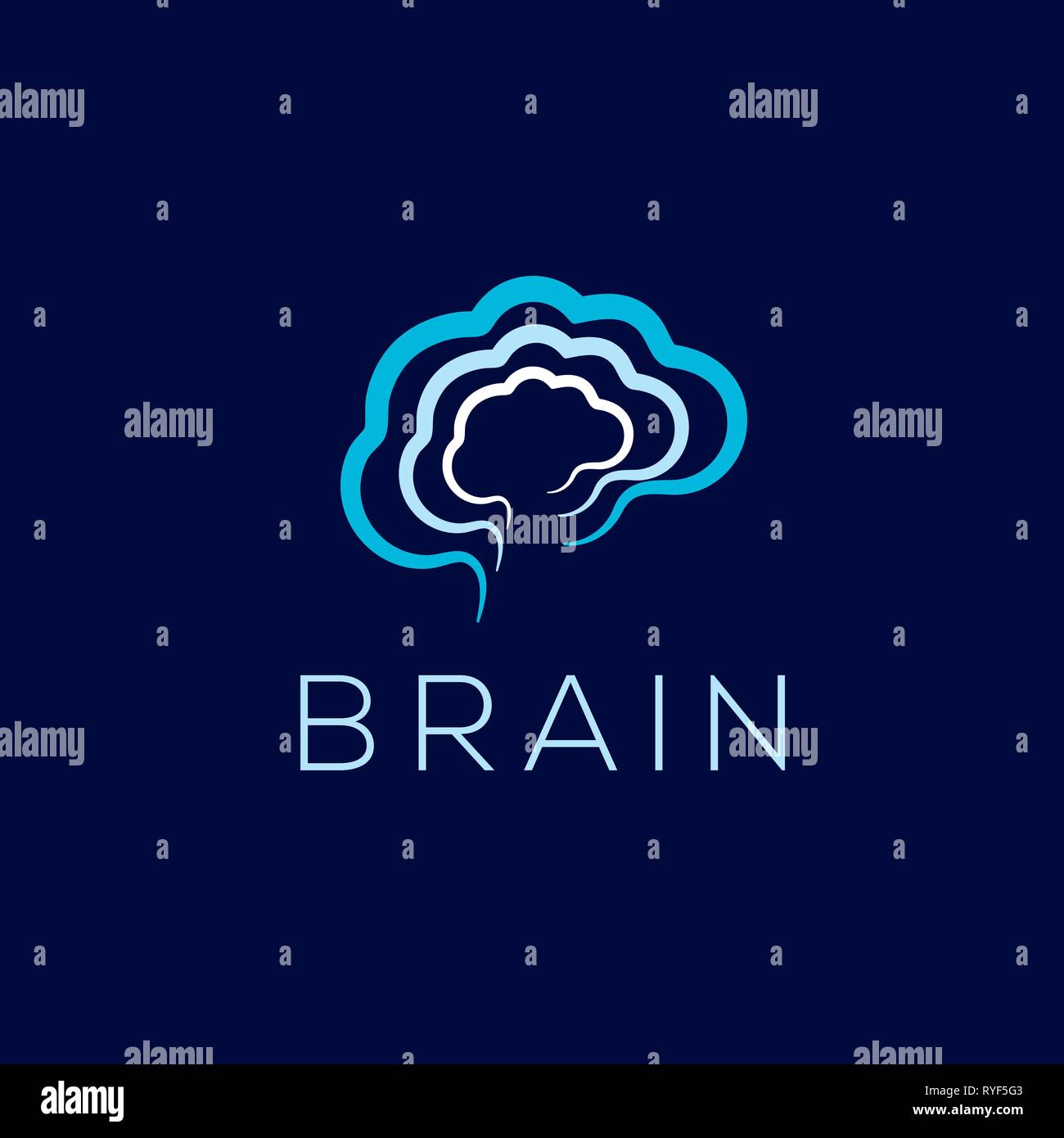 Brain vector logo. Brain icon Stock Vector Image & Art - Alamy