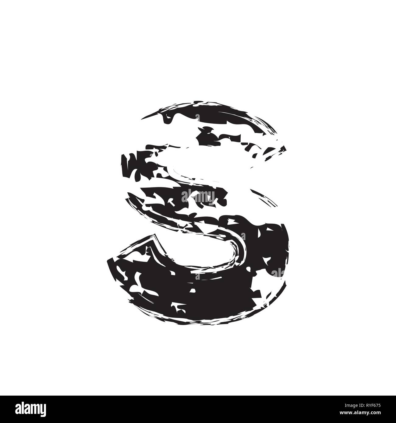 Grunge letter S of the alphabet letters vector Stock Vector Image & Art ...