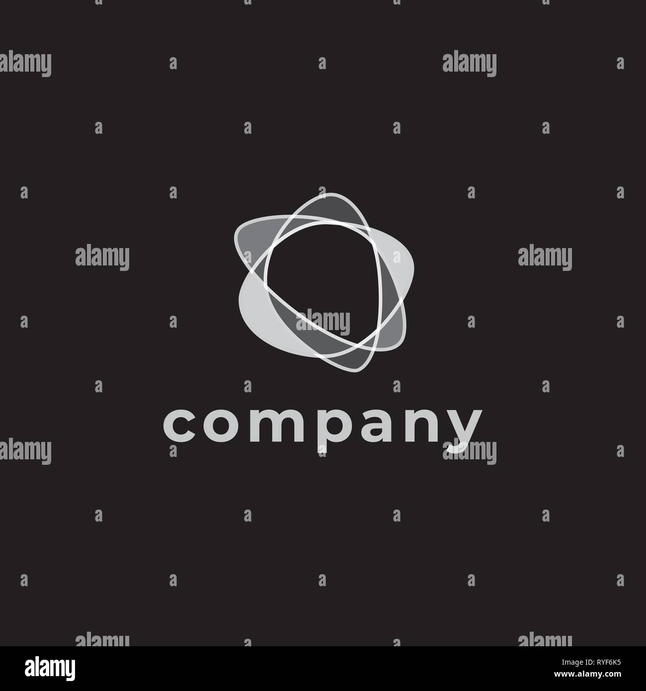 Nest vector logo . Business logo. Circles emblem Stock Vector