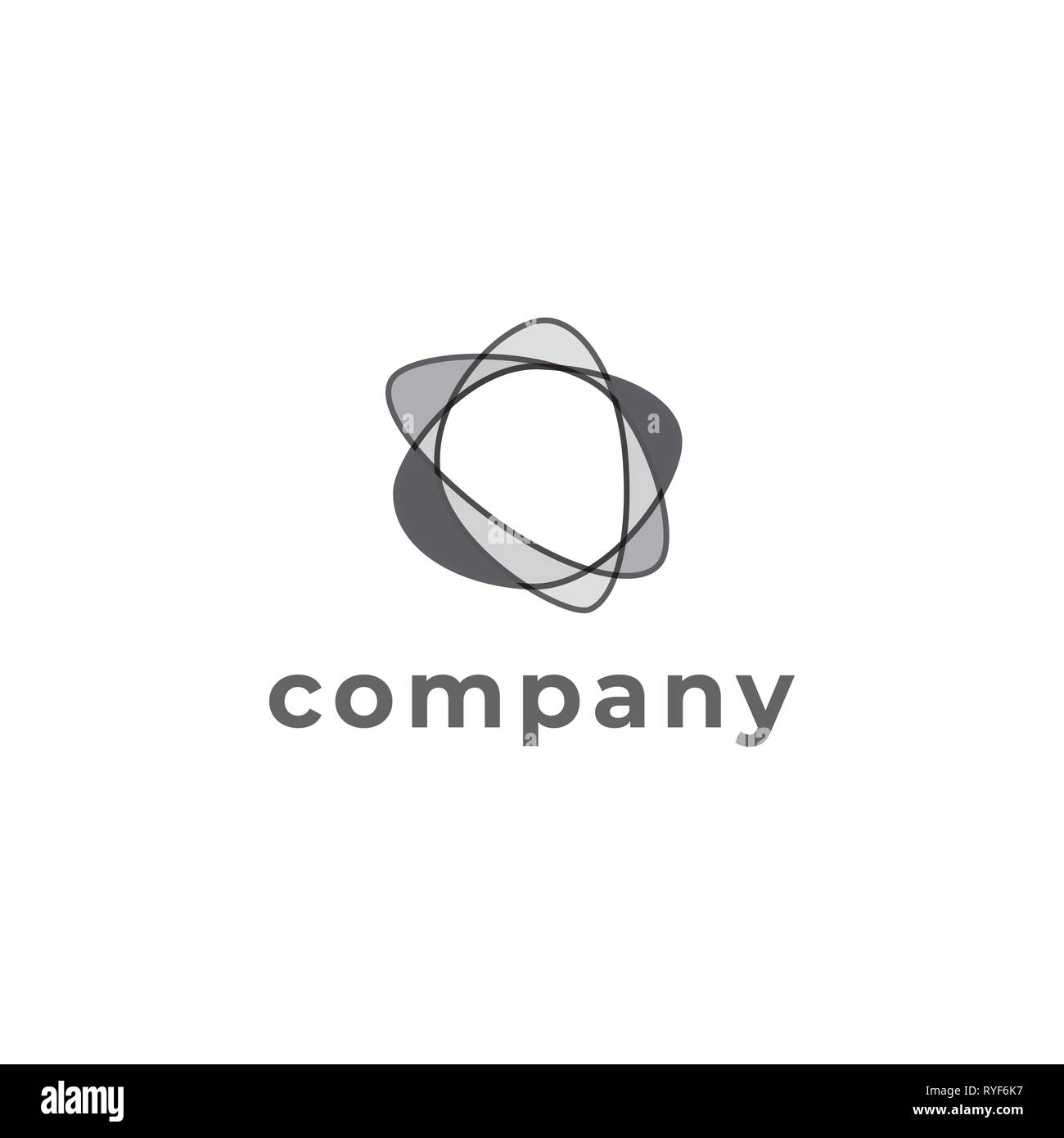Nest vector logo . Business logo. Circles emblem Stock Vector
