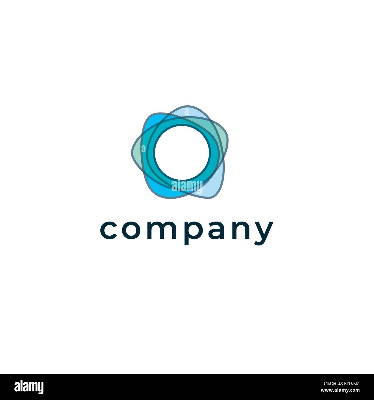 Nest vector logo . Business logo. Circles emblem Stock Vector