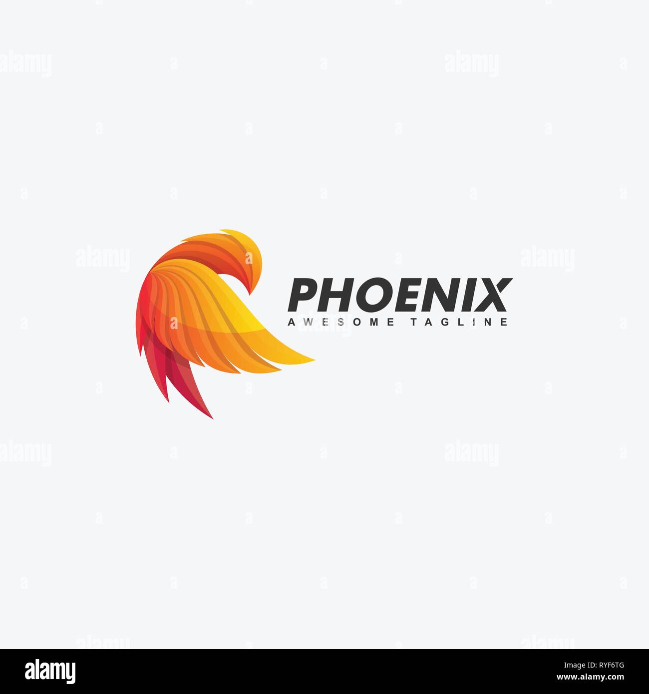 Phoenix Concept illustration vector Design template. Suitable for Creative Industry, Multimedia, entertainment, Educations, Shop, and any related busi Stock Vector