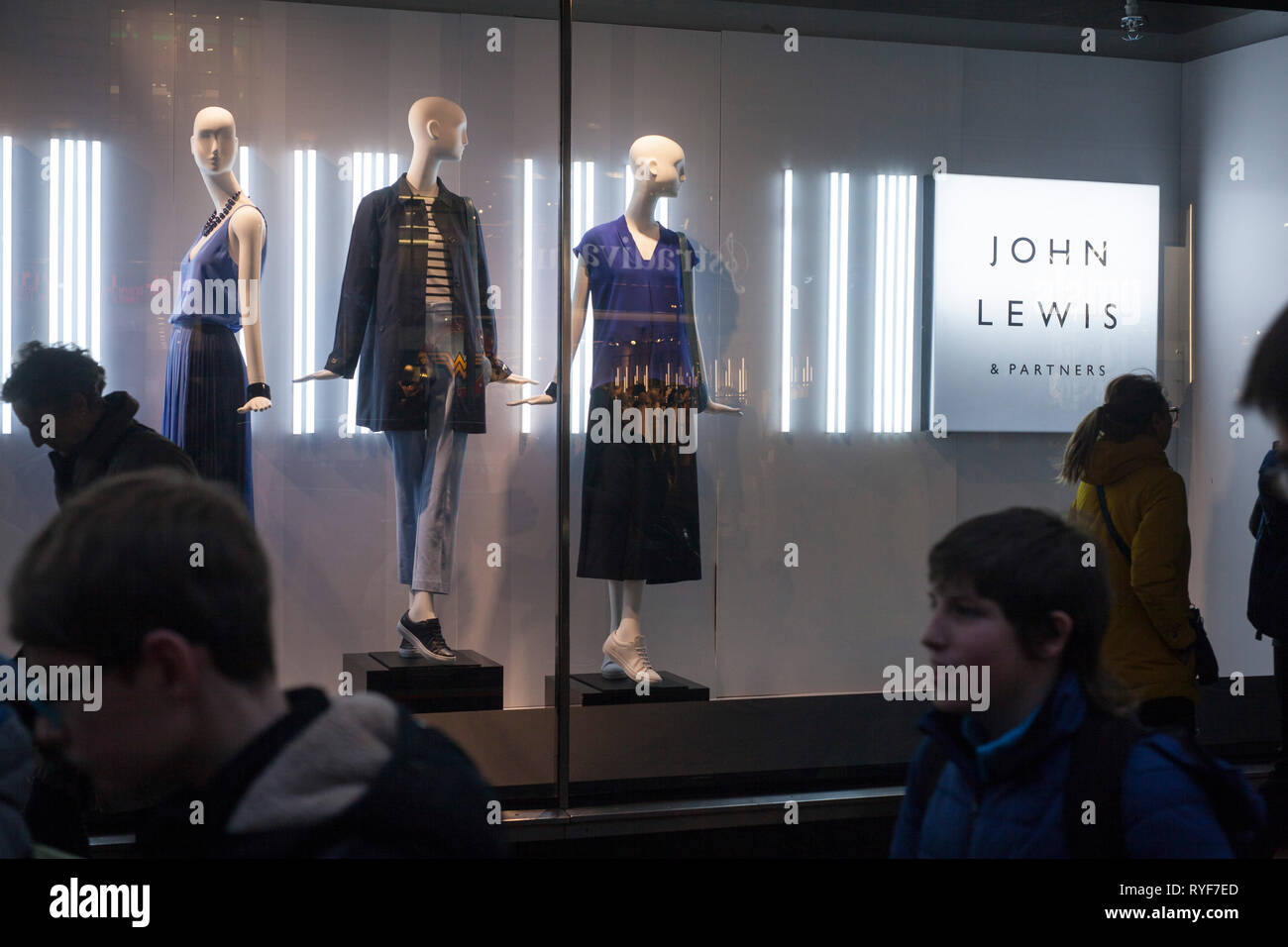 Shop window display at John Lewis in Oxford Street, London. Stock Photo