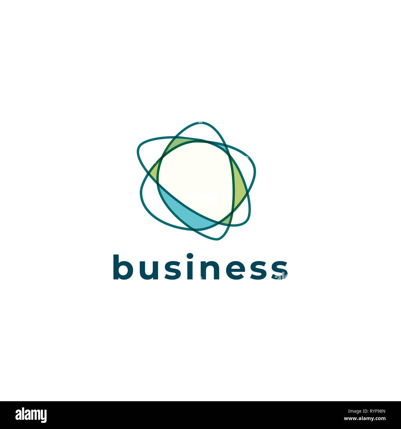Nest vector logo . Business logo. Circles emblem Stock Vector