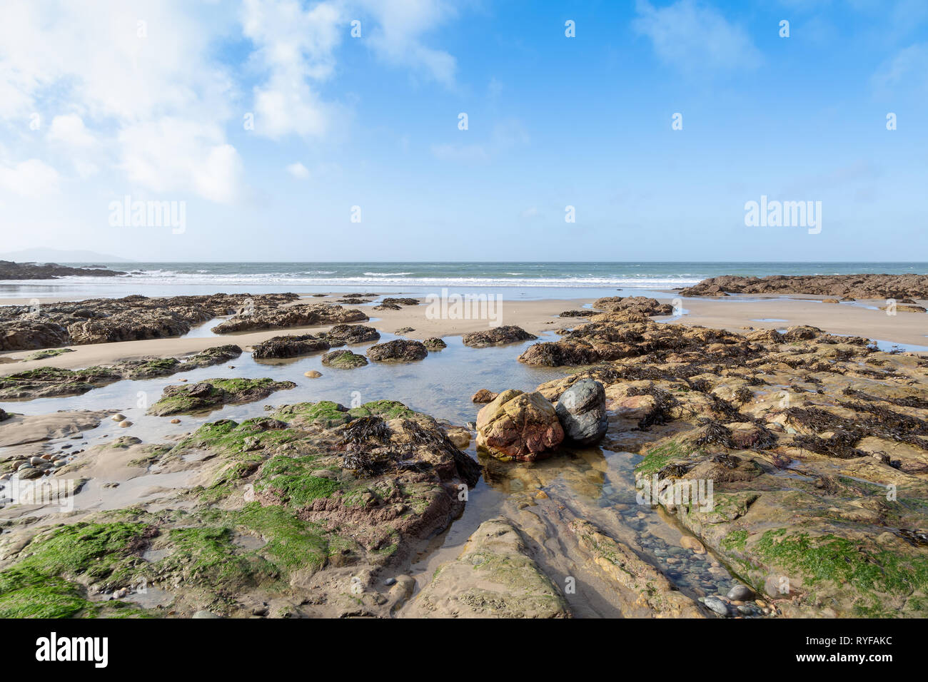 Church Bay in Anglesey North Wales UK at low tide Stock Photo