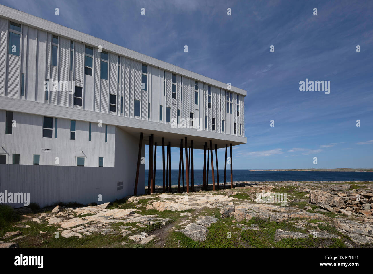 The Fogo Island Inn, Joe Batt's Arm, Fogo Island, Newfoundland and Labrador, Canada Stock Photo