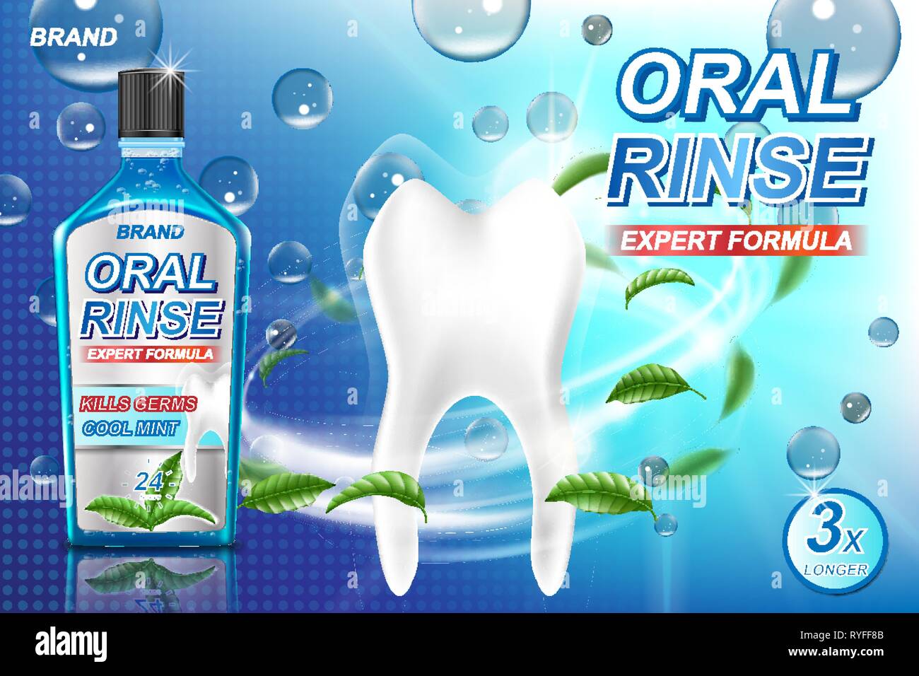 Refreshing mouthwash Stock Vector Images Alamy