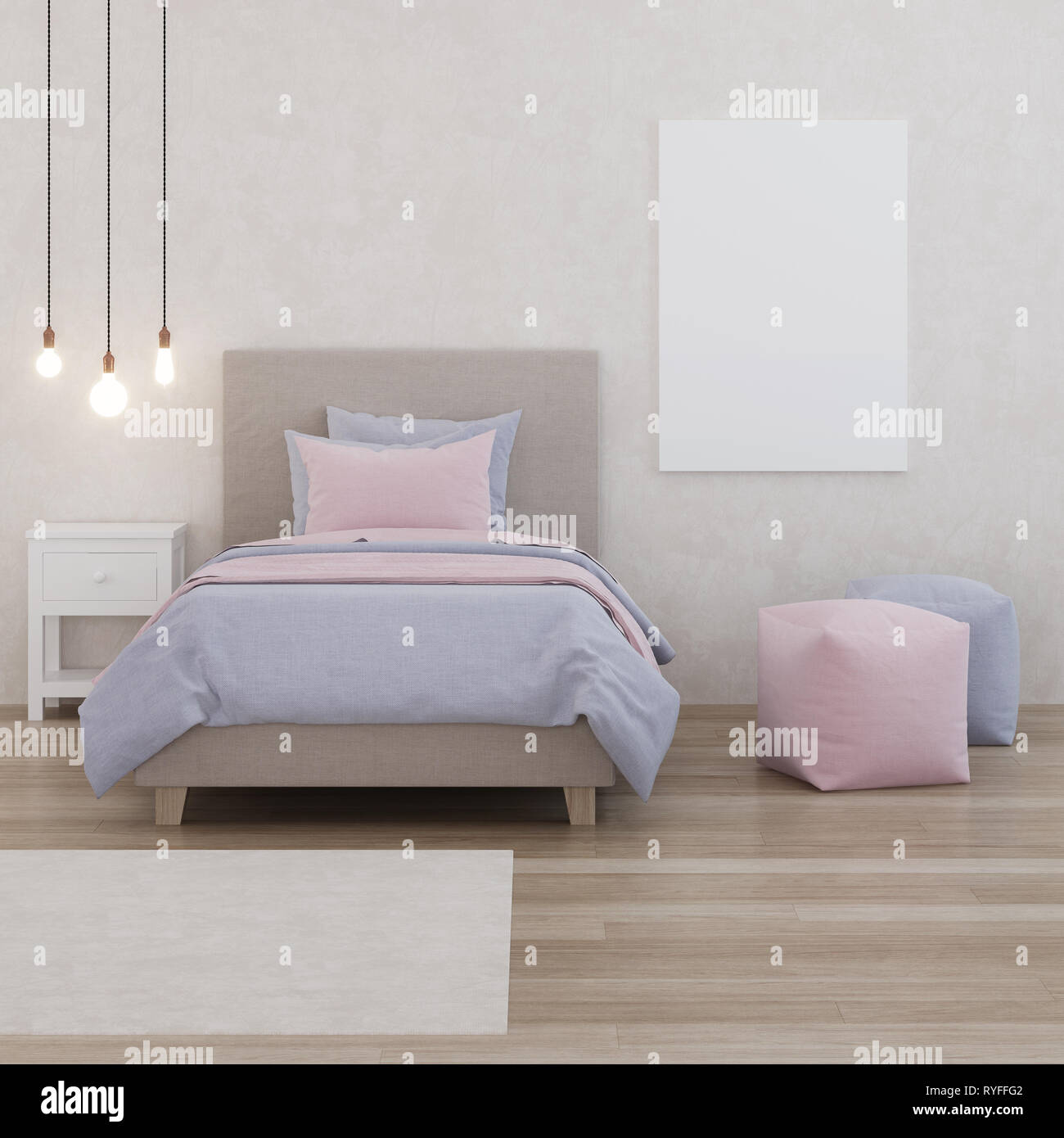 Baby Bed. Design of a children's room. 3D rendering Stock Photo Alamy