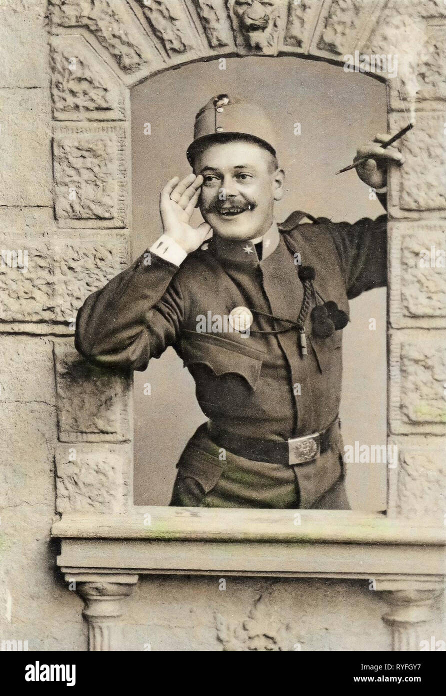 Austro-Hungarian Army, 1910, Vienna, Wien, Soldat Stock Photo