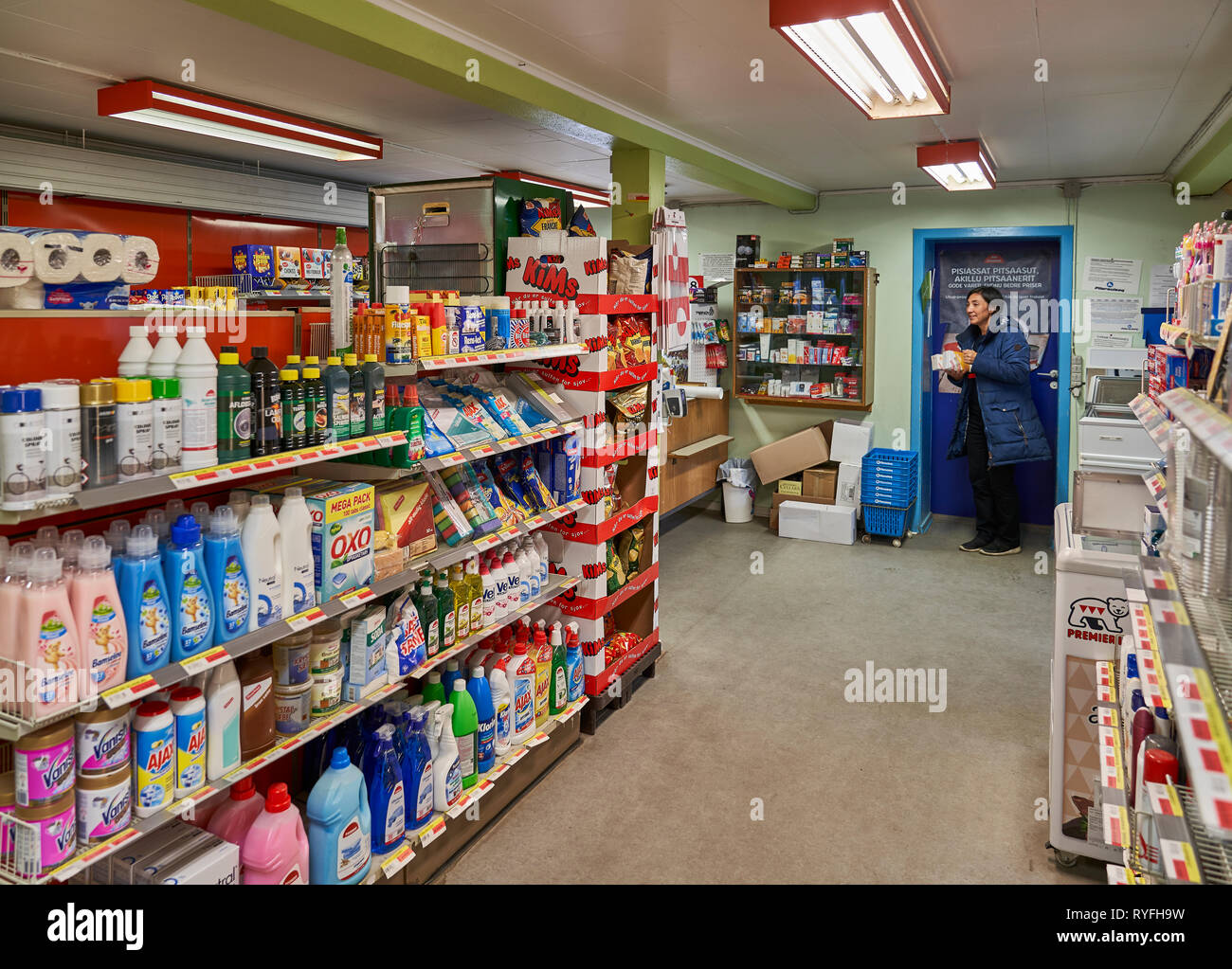 Convenience Store, Narsarsuaq, South Greenland Stock Photo