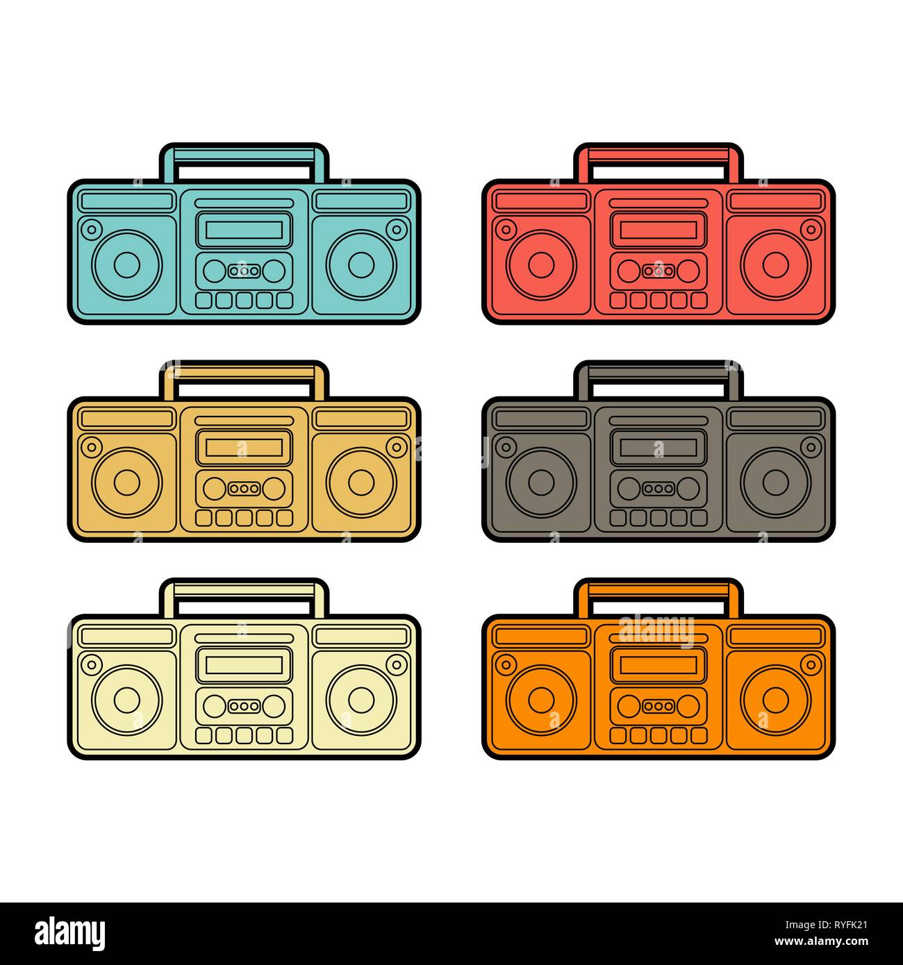 Boombox drawing Cut Out Stock Images & Pictures Alamy