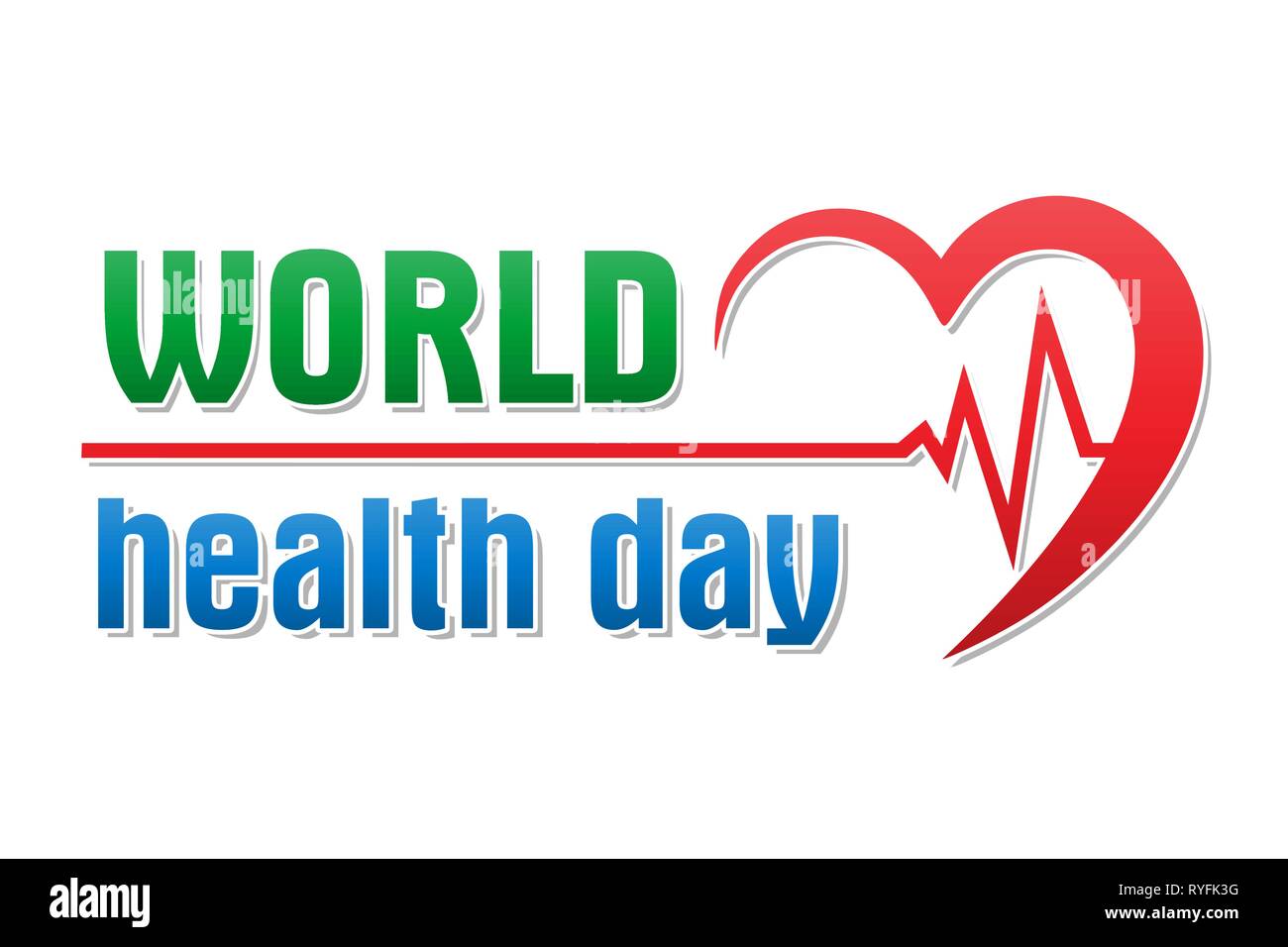 World Health Day Logo Text Banner Vector Illustration Vector