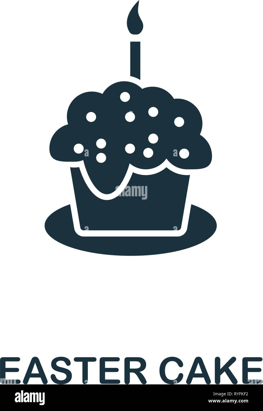 Easter Cake icon. Creative element design from easter icons collection. Pixel perfect Easter Cake icon for web design, apps, software, print usage Stock Vector