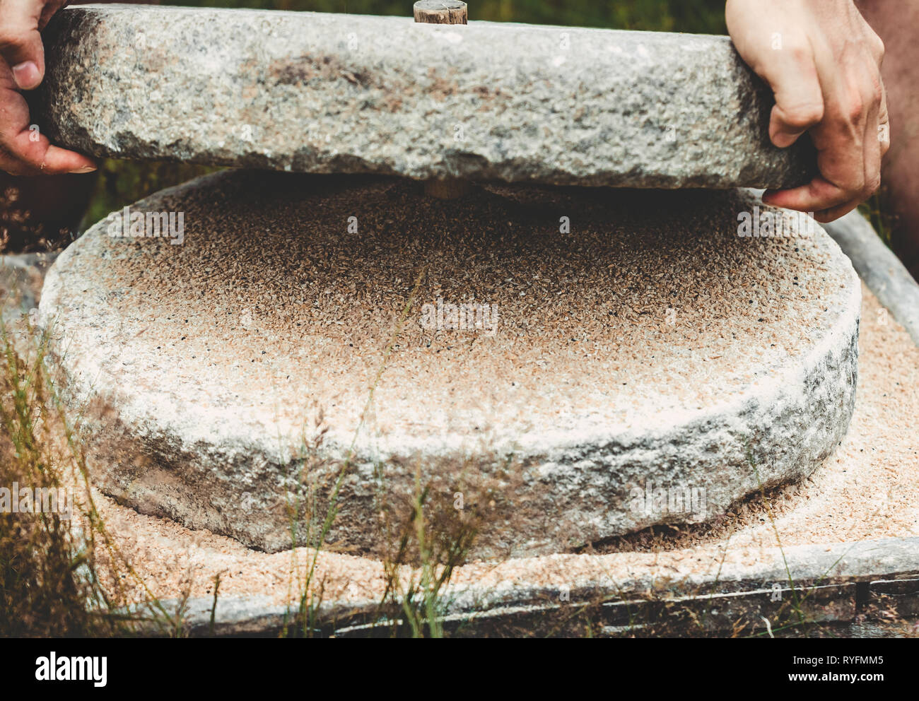 stone for grinding grain