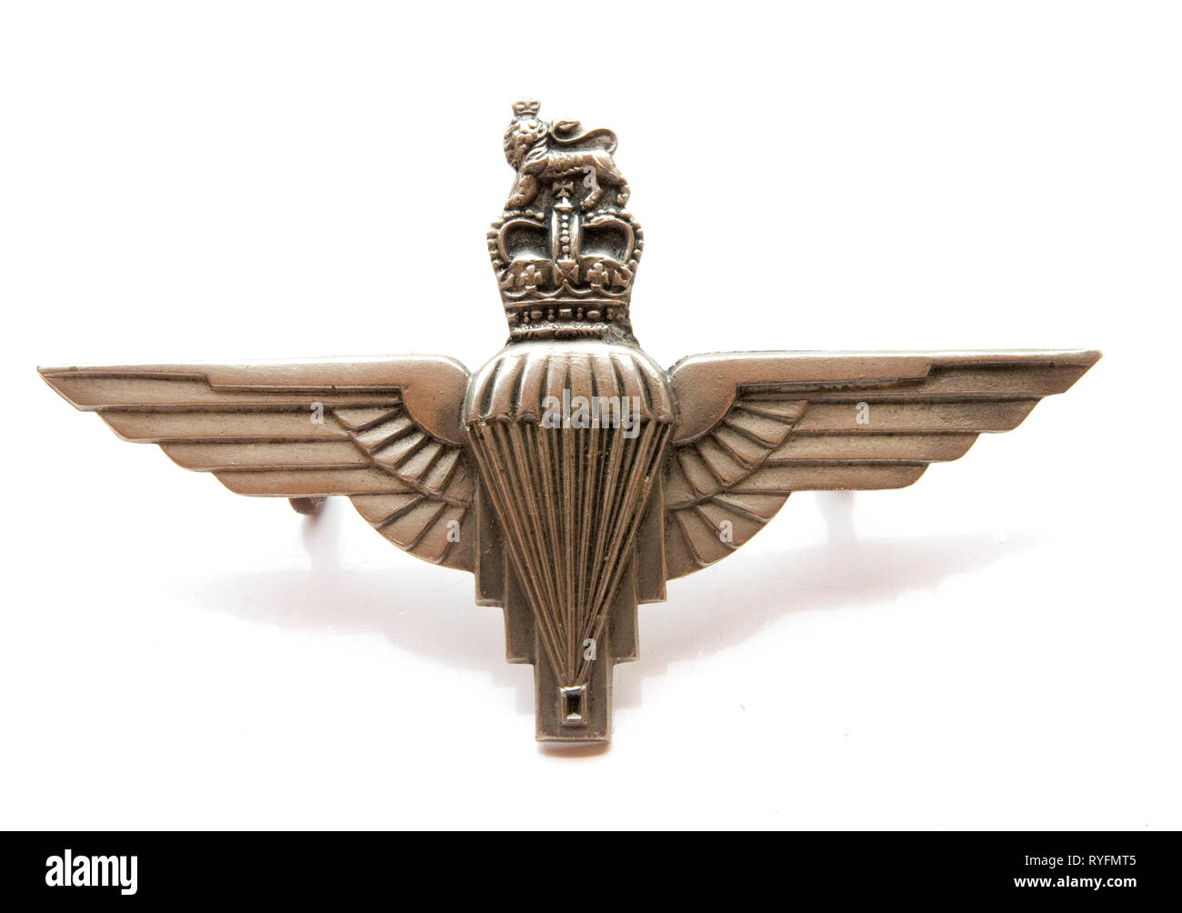 Parachute Regiment cap badge Queens crown version Stock Photo