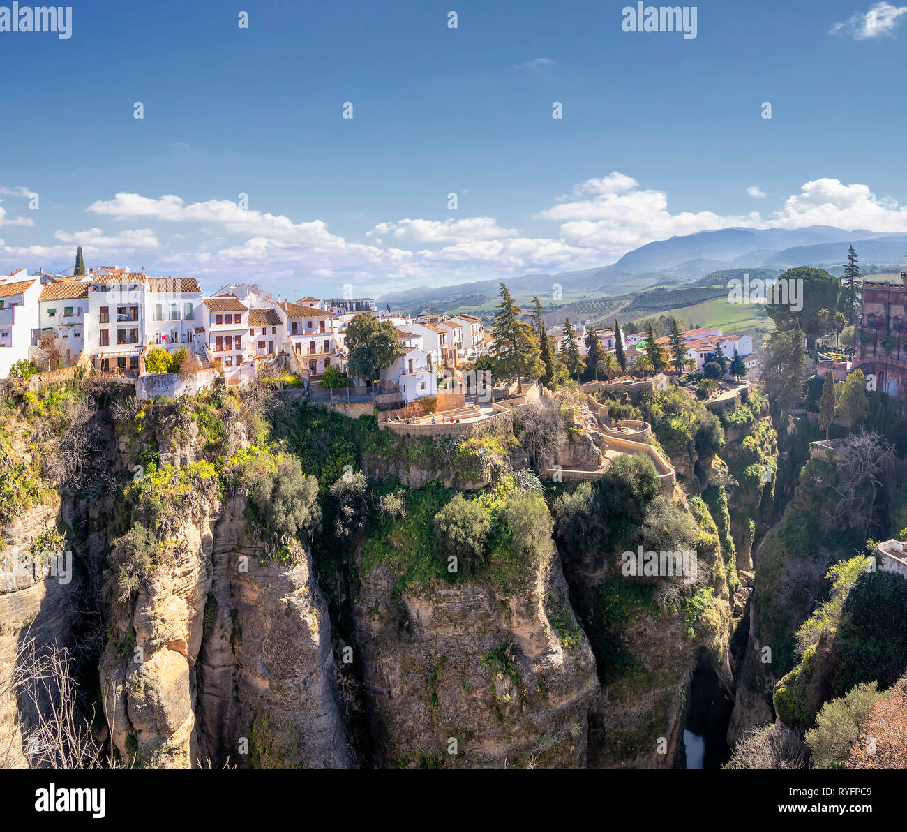 George In Ronda Spain Ronda, Spain old town cityscape on the Tajo Gorge Stock Photo - Alamy