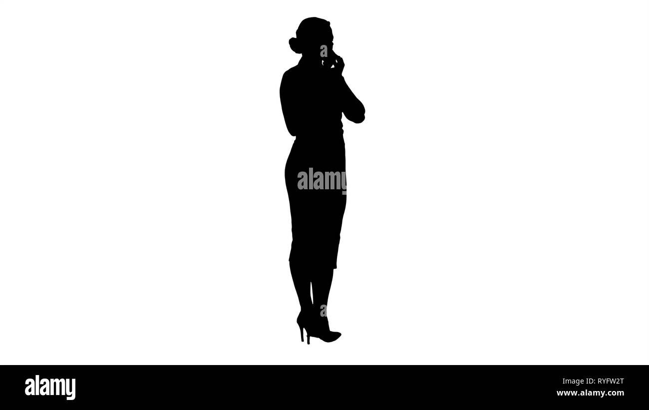 Women silhouette behind Black and White Stock Photos & Images - Alamy