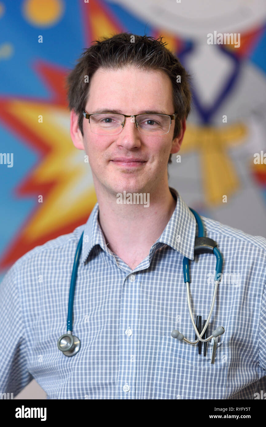 Dr Ben Reynolds, consultant paediatric nephrologist, at the Royal