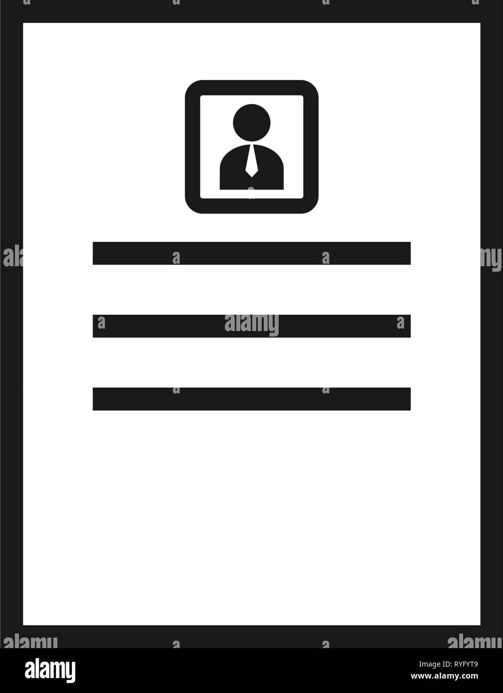 Curriculum vitae icon design template vector isolated Stock Vector