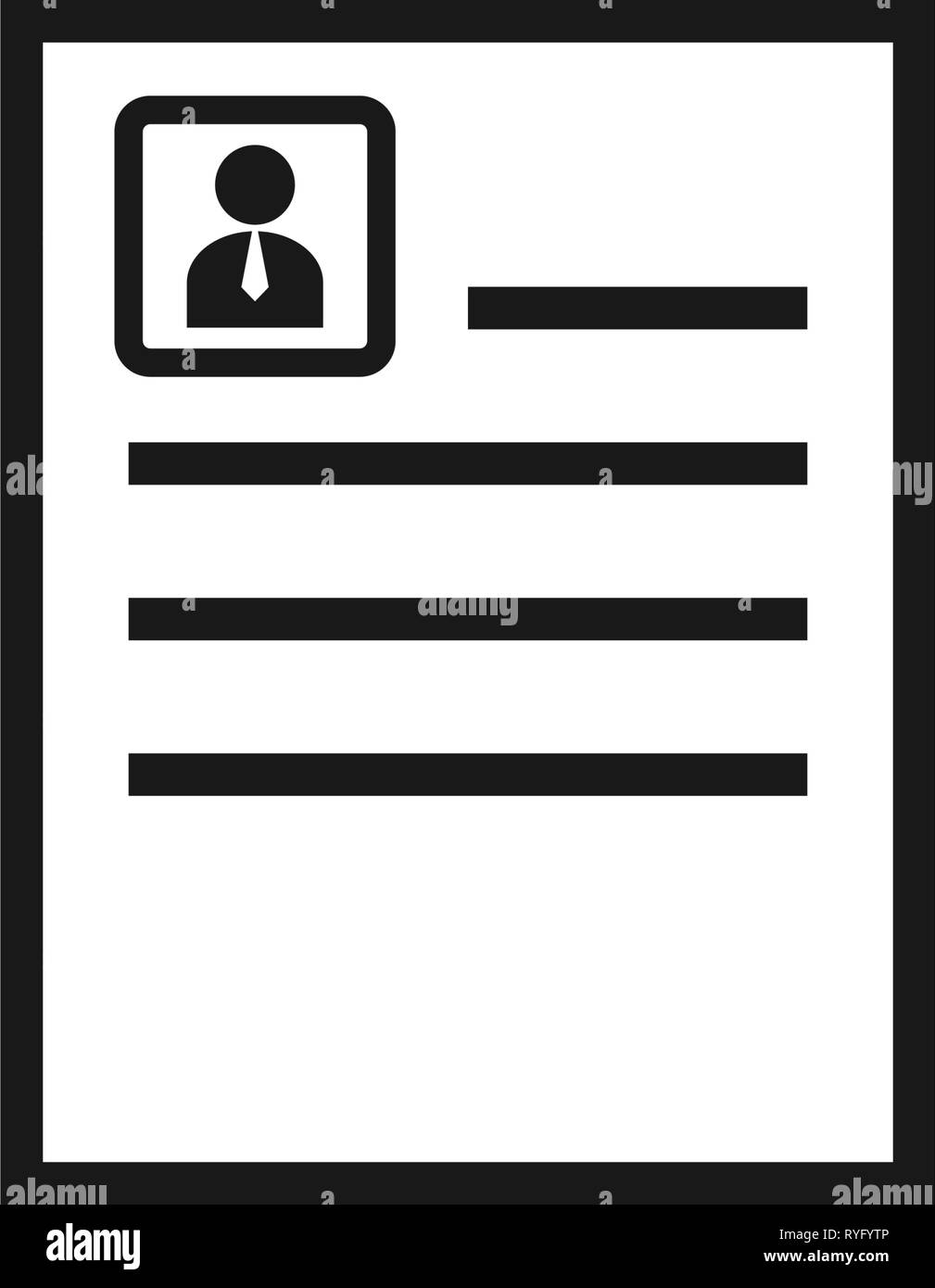 Curriculum vitae icon design template vector isolated Stock Vector