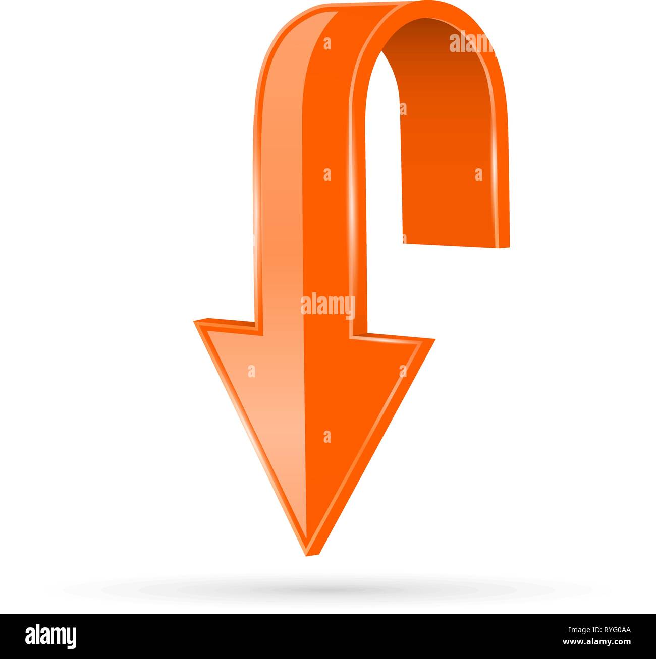 3d curved arrow hi-res stock photography and images - Alamy