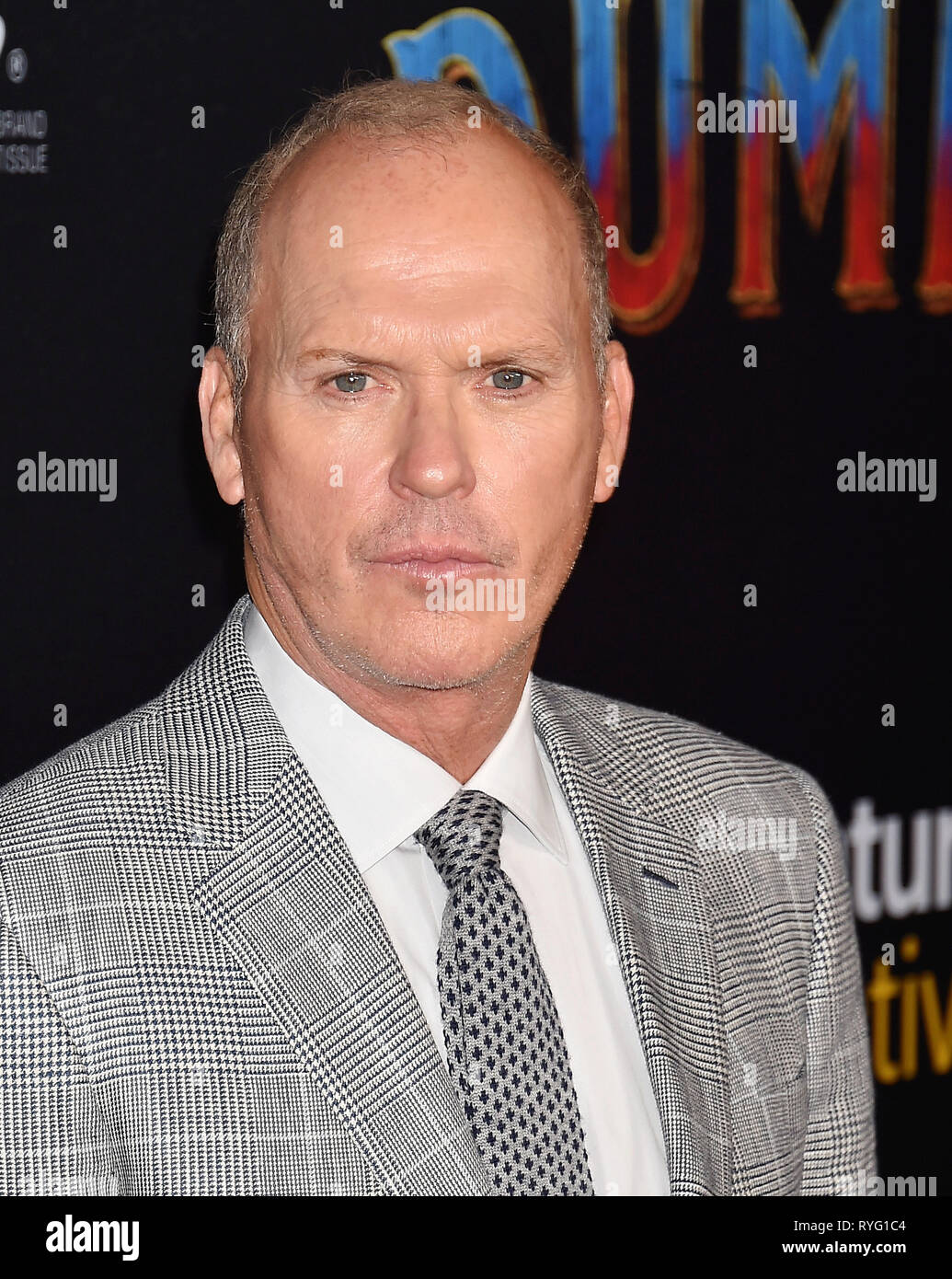 MICHAEL KEATON American film actor at the premiere of Disney's 'Dumbo' at El Capitan Theatre on March 11, 2019 in Los Angeles, California. Stock Photo