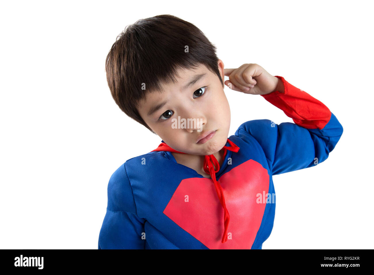 The little boy dress up as superman Stock Photo - Alamy