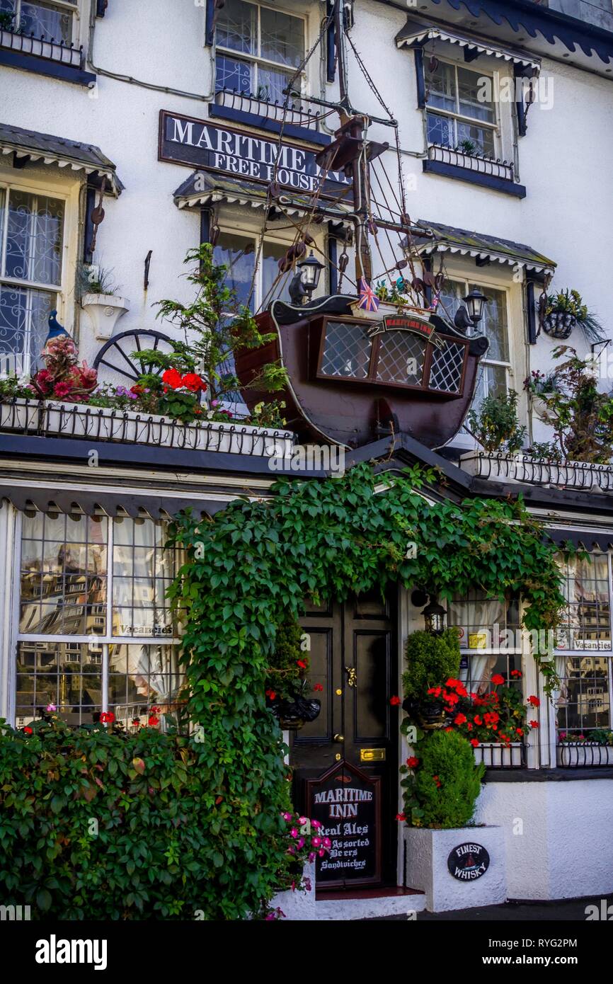 The Old Maritime Inn,King Street, Brixham, Torbay Devon .England Stock Photo Alamy