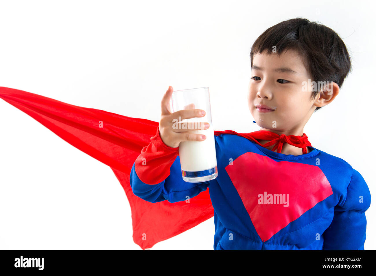 The little boy dress up as superman Stock Photo - Alamy