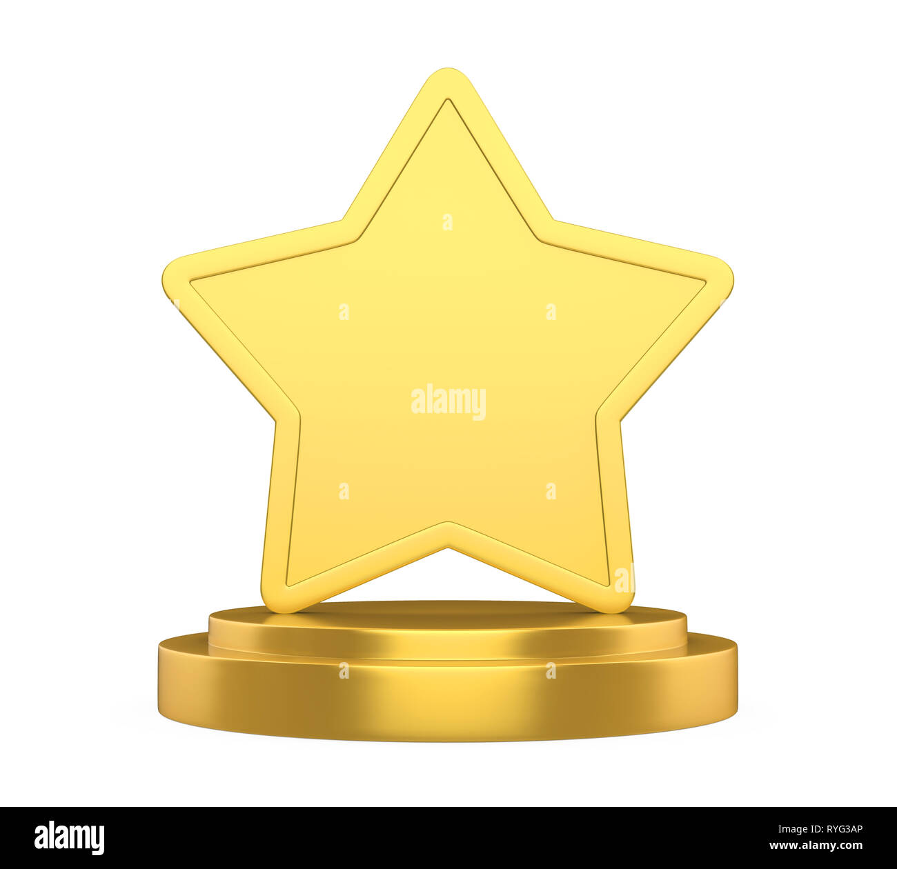 Golden Star Trophy Award Isolated Stock Photo Alamy
