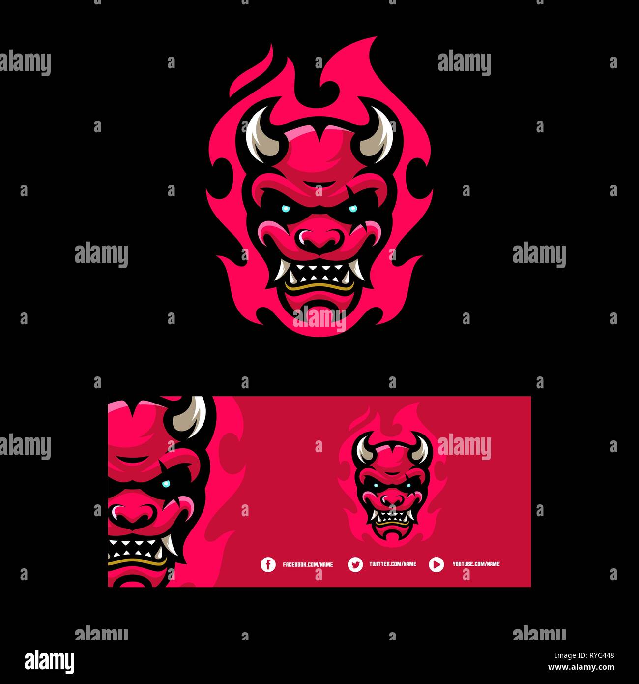 Devil Concept illustration vector template. Suitable for Creative Industry, Multimedia, entertainment, Educations, Shop, and any related business Stock Photo