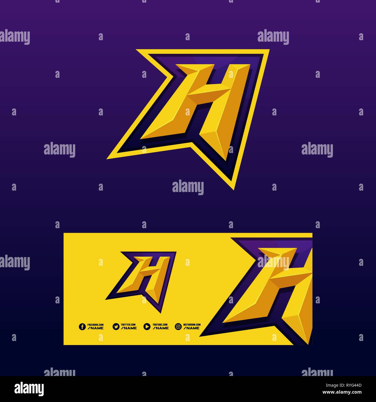 Letter H Sport Concept illustration vector template. Suitable for Creative Industry, Multimedia, entertainment, Educations, Shop, and any related busi Stock Photo
